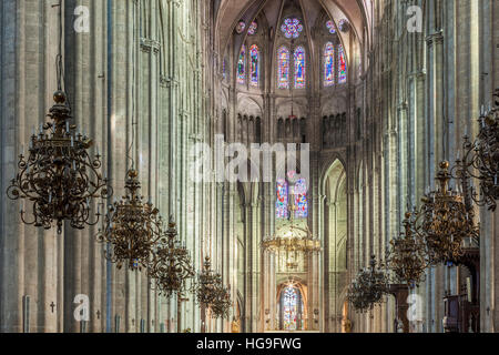 Die Kathedrale von Saint-Etienne, Bourges, UNESCO, Cher, Frankreich Stockfoto