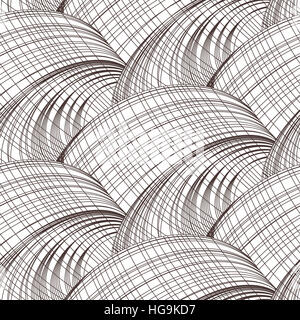 Geometrische abstrakte Musterdesign. Lineare Motiv Hintergrund. Monochrome Dekoration design Stockfoto