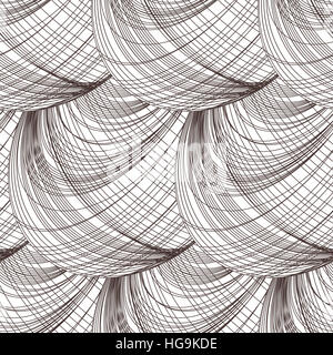 Geometrische abstrakte Musterdesign. Lineare Motiv Hintergrund. Monochrome Dekoration design Stockfoto