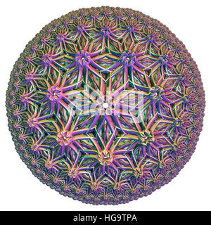 farbige hyperbolische Tesselation computergenerierten Stockfoto