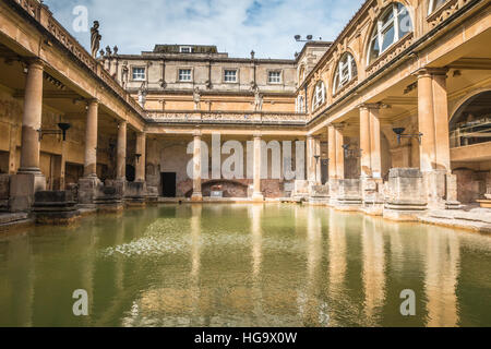 Römisches Thermal Bad in Bad Stadt England Stockfoto