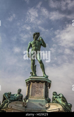 David-Statue in MichealAngelo Hügel in Florenz Italien Stockfoto