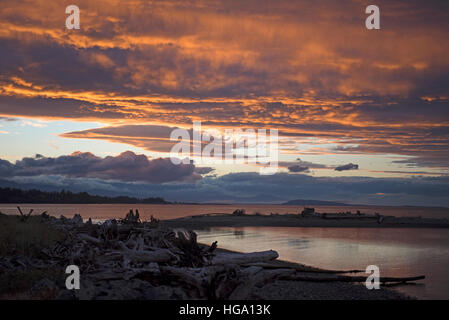 Eevening Sonnenuntergang über Parksville Bay, BC Vancouver Island.Canada. SCO 11.362. Stockfoto