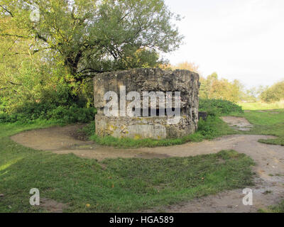 1. Weltkrieg Beton Bunker am Ypes Stockfoto