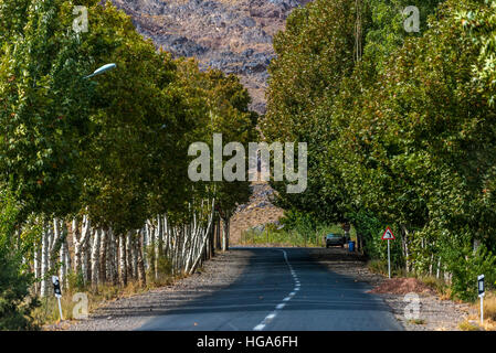 Berühmte rote Dorf Abyāneh in Natanz County, Provinz Isfahan, Iran Stockfoto