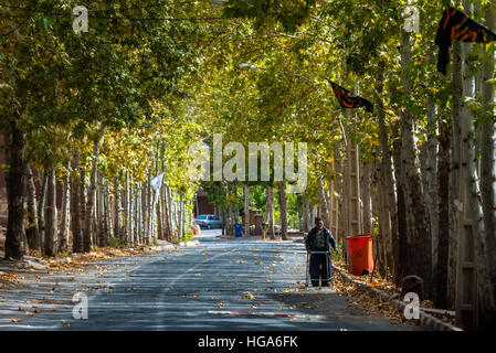 Berühmte rote Dorf Abyāneh in Natanz County, Provinz Isfahan, Iran Stockfoto