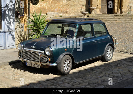 Französisch registrierten 1992 Mini British Open Classic, basierend auf der Mini Mayfair in Aignan, Frankreich. Stockfoto