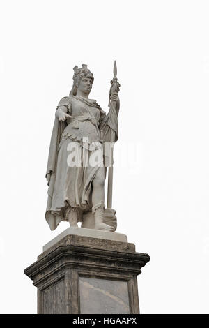 Die Statue of Liberty in San Marino Liberty Square, Nahaufnahme, isoliert auf weiss Stockfoto