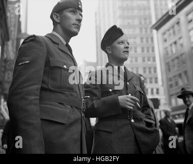 Times Square und Umgebung am d-Day, New York, New York, 1944. Stockfoto