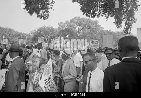 28. August 1963 - Demonstranten während des Marsches auf Washington. Stockfoto