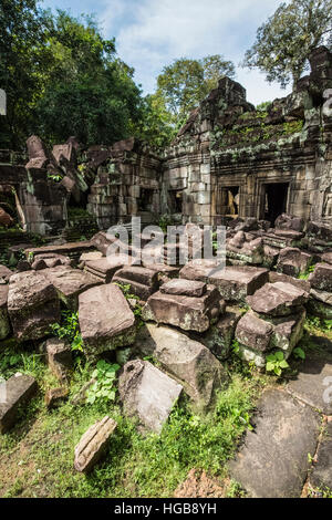 Schätze der alten Angkor in den Ruinen von Prasat Phreah Khan Stockfoto