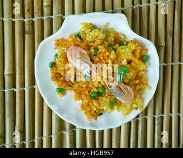 Burmesische Htamin Kyaw - thailändische und chinesische Burmesen Shrimp Fried Rice Stockfoto