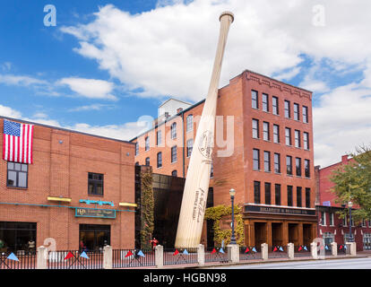 Das Louisville Slugger Museum & Fabrik, Main Street, Louisville, Kentucky, USA Stockfoto