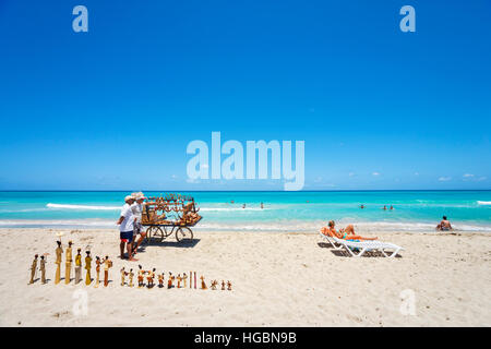 Strand von Varadero, Kuba. Stockfoto