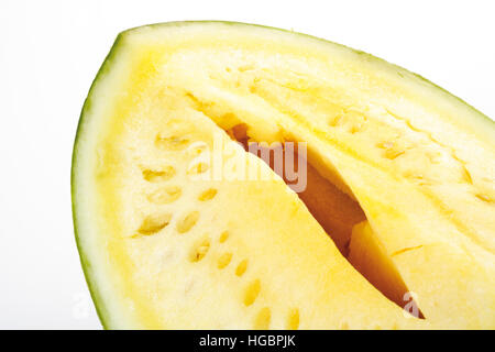 Ein Stück gelbe Wassermelone Stockfoto