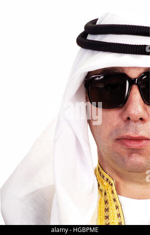 Scheich mit Sonnenbrille Stockfoto