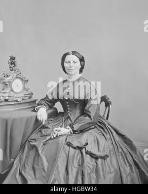 Porträt von Miss Clara Barton, ca. 1866. Stockfoto