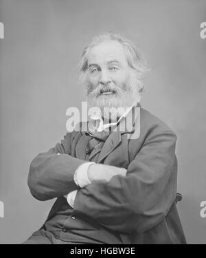 Walt Whitman Porträt ca. 1861-1865. Stockfoto