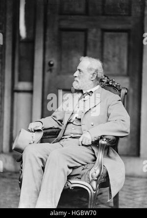 Konföderierten Armee General Robert E. Lee im Stuhl sitzen. Stockfoto