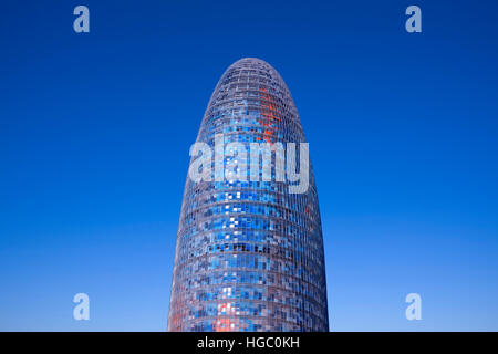 Torre Agbar von Jean Nouvel, Barcelona Stockfoto