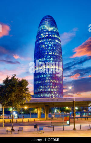 Torre Agbar von Jean Nouvel, Barcelona Stockfoto