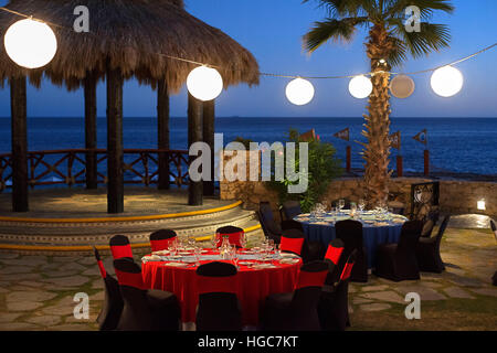 Restaurant The Sheraton Hacienda Del Mar Golf & Restort Wellnesshotel, in Los Cabos, Mexiko, Sea of Cortez, Baja California. Stockfoto