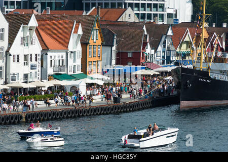 Stavanger aus dem Meer. Norwegen, Skandinavien, Europa. Stockfoto