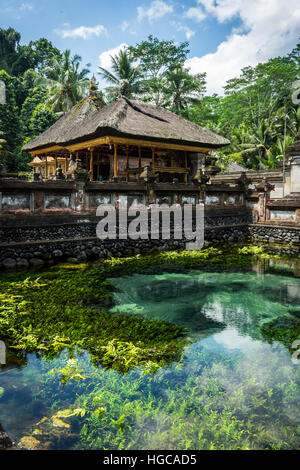 Das Wasser balinesischen Tempel "Tirta Empul" in der Nähe von Ubud, Indonesien. Stockfoto