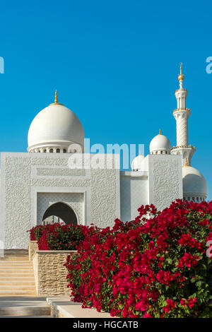 Sheikh-Zayed-Moschee, Abu Dhabi, Vereinigte Arabische Emirate Stockfoto