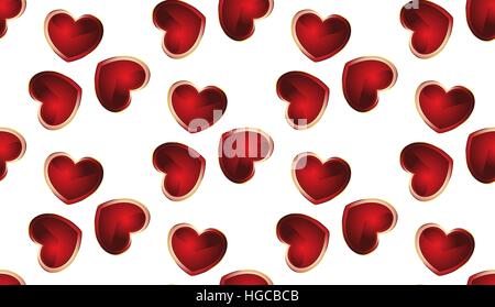 Nahtlose Hintergrund mit Herzen Stock Vektor