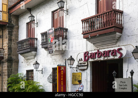 Barbarar Estaurant, Casa Manila, San Luis Complex, Intramuros, Philippinen Stockfoto