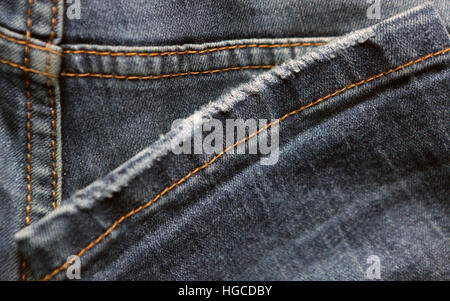 Schwarze Jeans Textur und Hintergrund Stockfoto