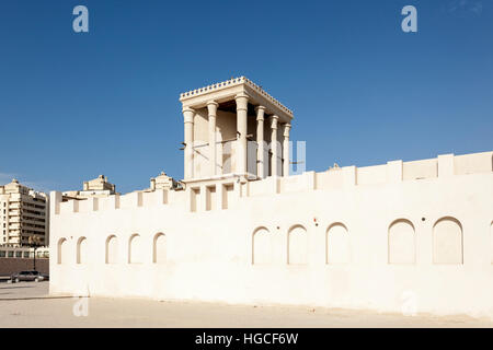 Traditionelle arabische Windturm in der alten Stadt Sharjah Stockfoto