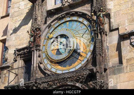 Astronomische Uhr in Prag Altstädter Ring Stockfoto