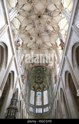 Gewölbe der St. Barbara Kirche, Kutna Hora Stockfoto