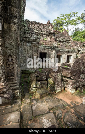 Schätze der alten Angkor in den Ruinen von Prasat Phreah Khan Stockfoto