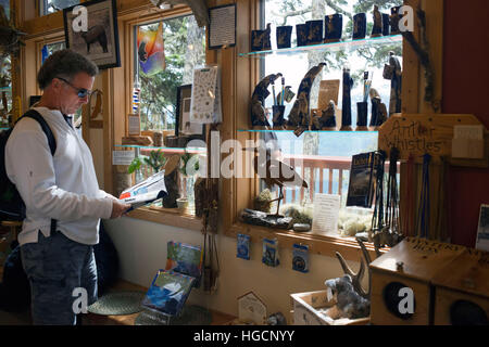 Naturzentrum-Geschenk-Shop. Mount Roberts Tramway. Juneau, Alaska. USA. Das Naturzentrum, ein lokaler Favorit vor der Hektik der Innenstadt Junea Stockfoto