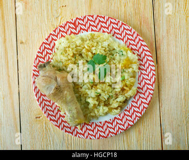 Dan Bauk leckere burmesische Hähnchen briyani Stockfoto