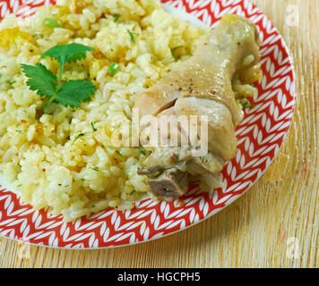 Dan Bauk leckere burmesische Hähnchen briyani Stockfoto