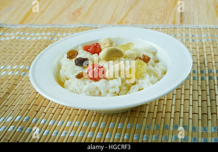 Chakara Pongali Reis-süße Pongal Reis aus Südindien Stockfoto