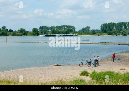 Deutschland, Nordrhein-Westfalen, Bei Düsseldorf, Rheinabschnitt Bei der Urdenbacher Kämpe. Stockfoto