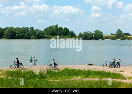 Deutschland, Nordrhein-Westfalen, Bei Düsseldorf, Rheinabschnitt Bei der Urdenbacher Kämpe. Stockfoto