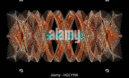 Wunderbare abstrakte illustrierte Glasobjekt Stockfoto