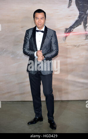 Donnie Yen in der "einen Schurken: A Star Wars Story" film Premiere, Tate Modern, London, UK - 13. Dezember 2016 Stockfoto