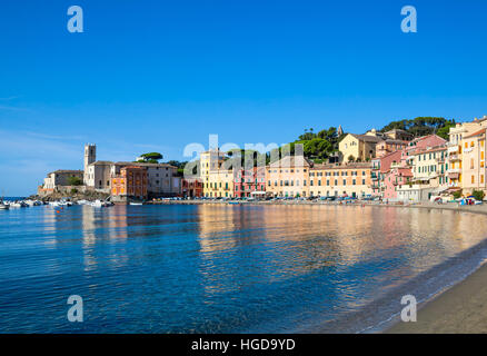 Bucht Baia del Silenzio in der Stadt Sestri Levante in Italien, Europa Stockfoto