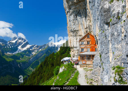 Äscher Wildkirchli, Appenzell, Stockfoto