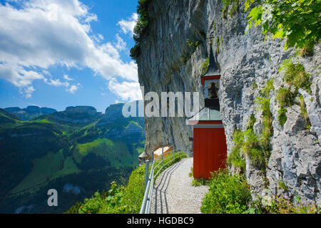 Äscher Wildkirchli, Appenzell, Stockfoto