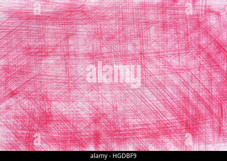 Abstrakter Kunst gebürstet rosa Muster, Streifen, Linien, Aquarell Pinselstriche. Hintergrundtextur, Tapete Stockfoto