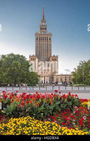 Palast der Kultur und Wissenschaft Gebäude in Warschau Stadt Stockfoto