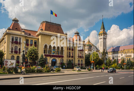 Rumänien, Targu Mures Stadt, das Rathaus und der Präfektur Gebäude Stockfoto